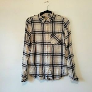 Thread & Supply - Cream Black Plaid Button Down